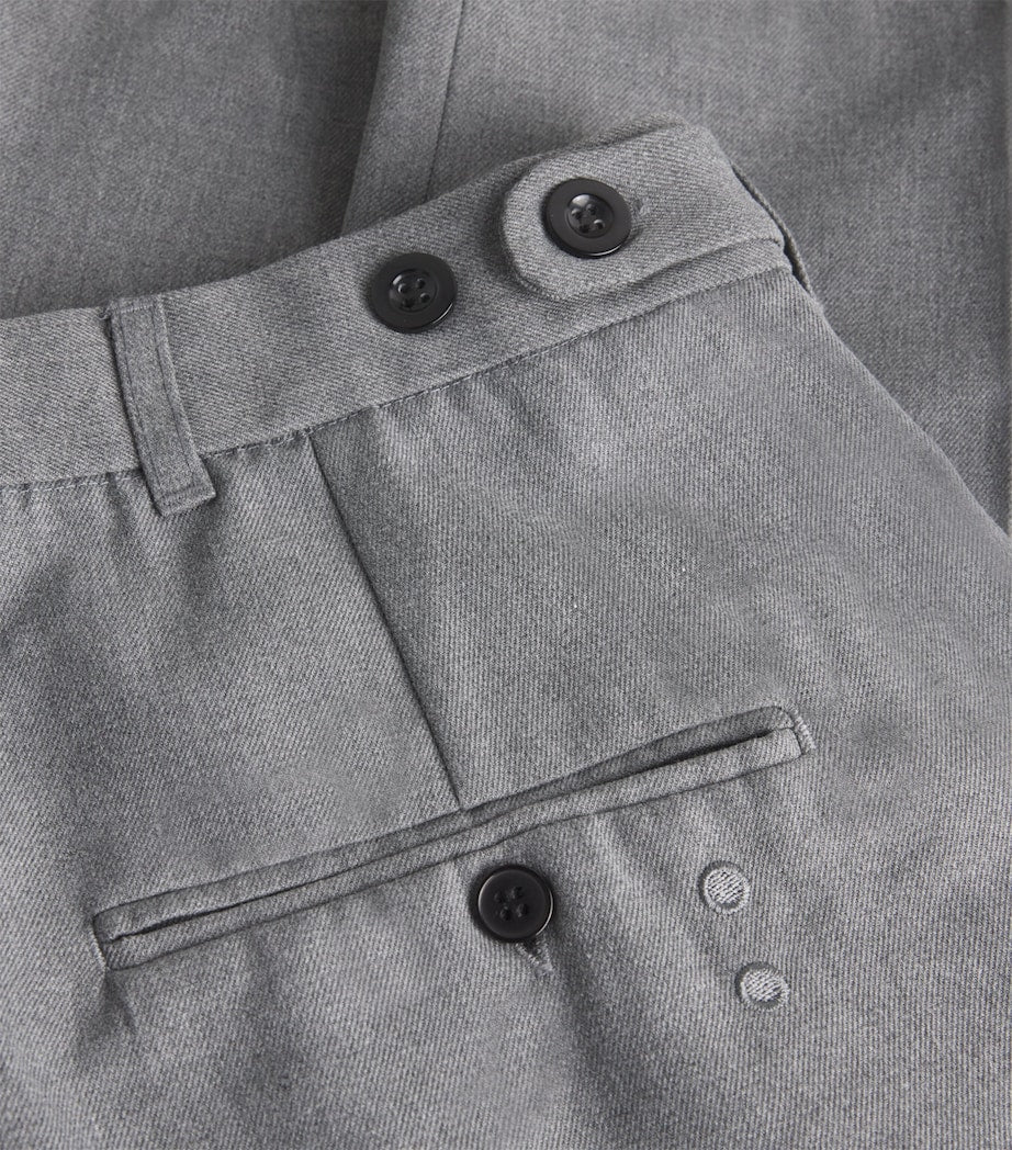 Everyday Wide-Leg Pleated Trousers