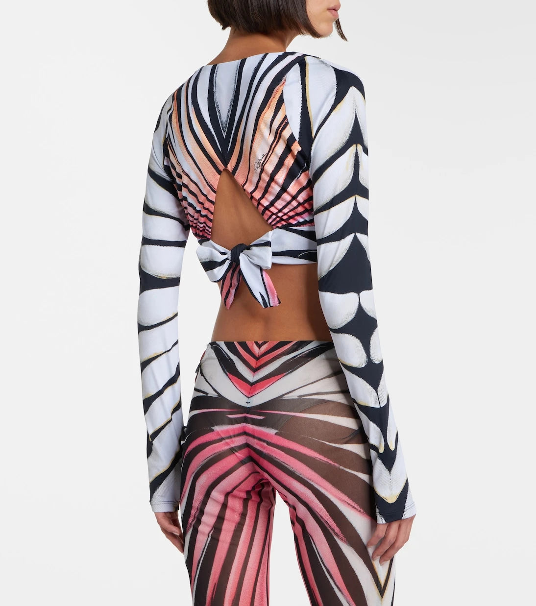 Roberto Cavalli - Printed crop top