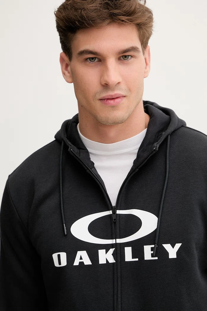 Oakley erkek pamuklu fermuarlı kapüşonlu sweatshirt