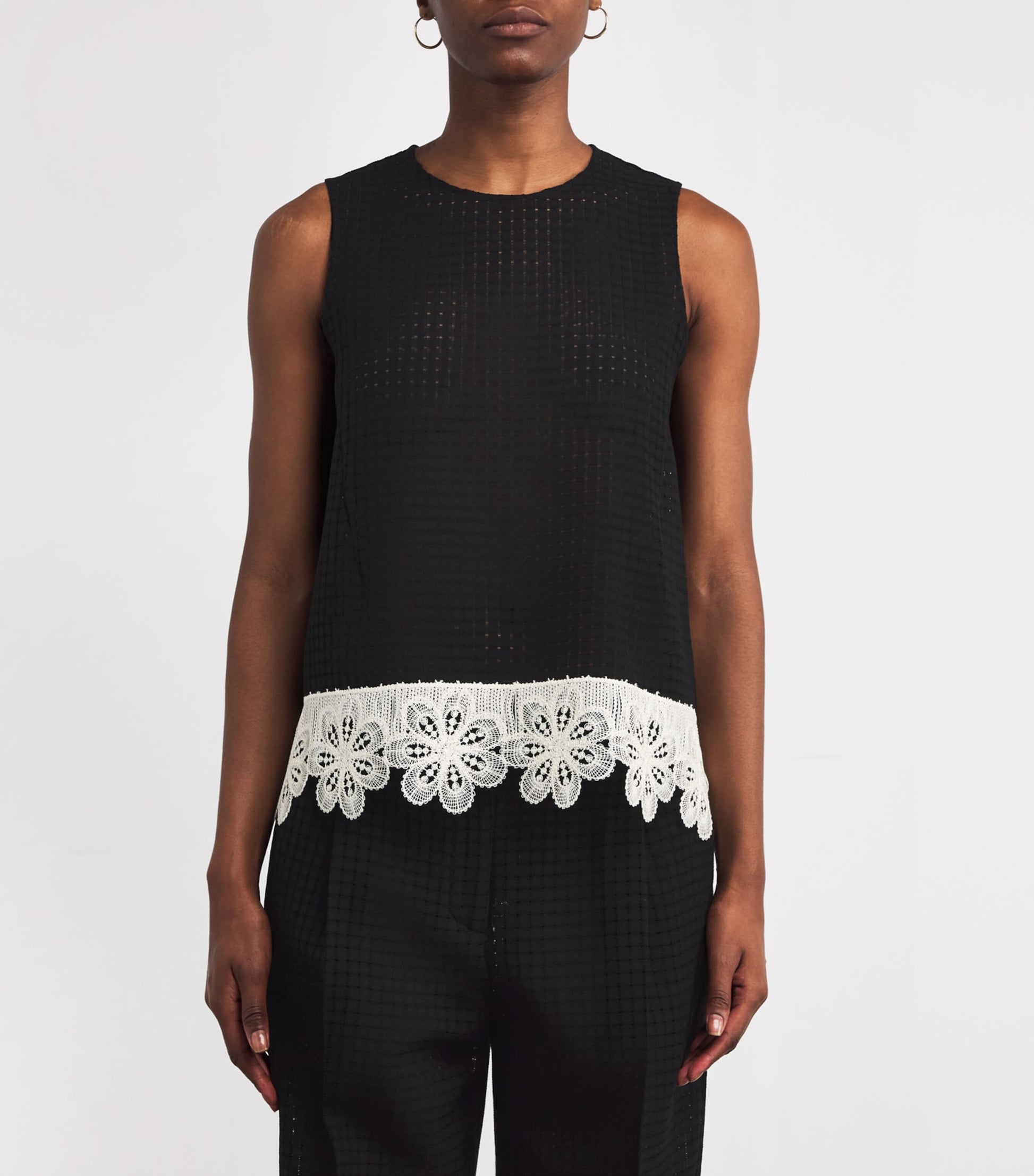 Crochet Lace-Trim La Scala Top