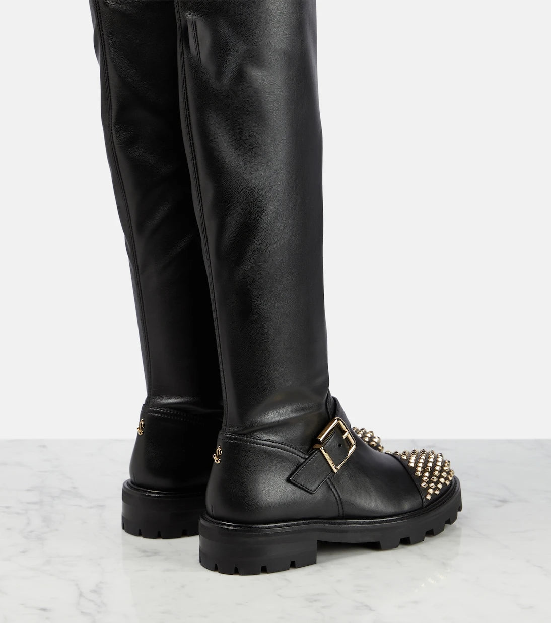 Jimmy Choo - Biker II leather over-the-knee boots