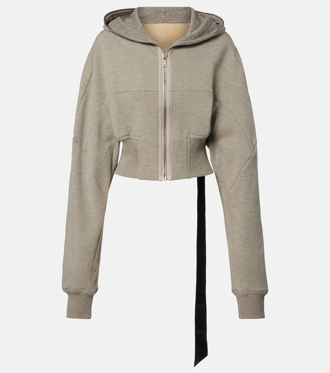 Rick Owens - Cropped cotton-blend jersey hoodie