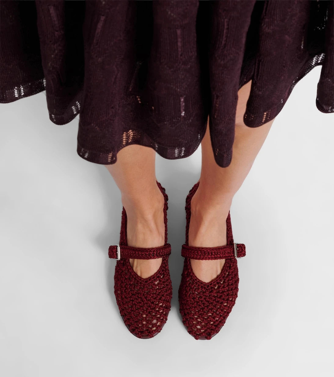 Alaïa - Satin cord Mary Jane flats