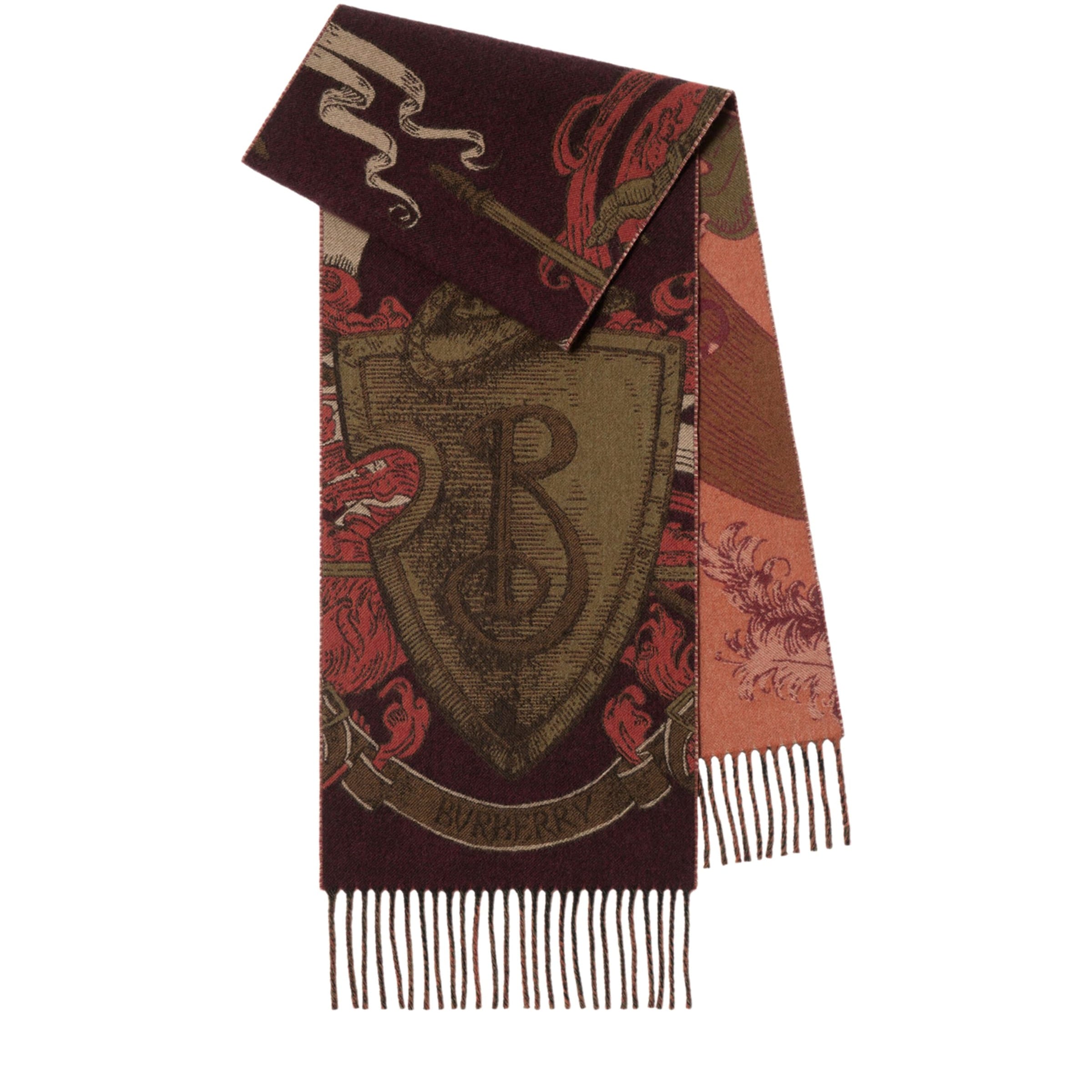Burberry Red Cashmere EKD Scarf