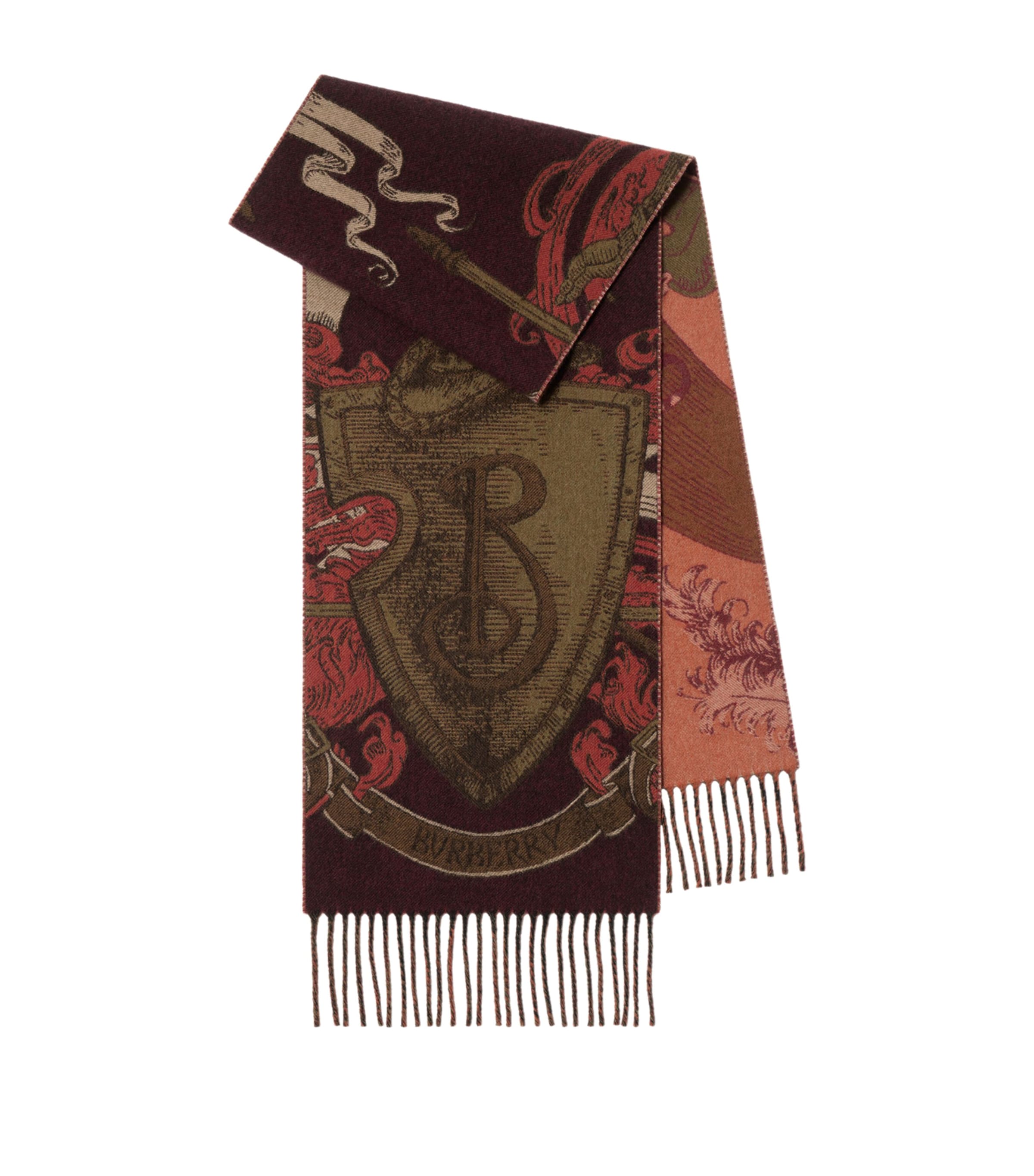 Burberry Red Cashmere EKD Scarf