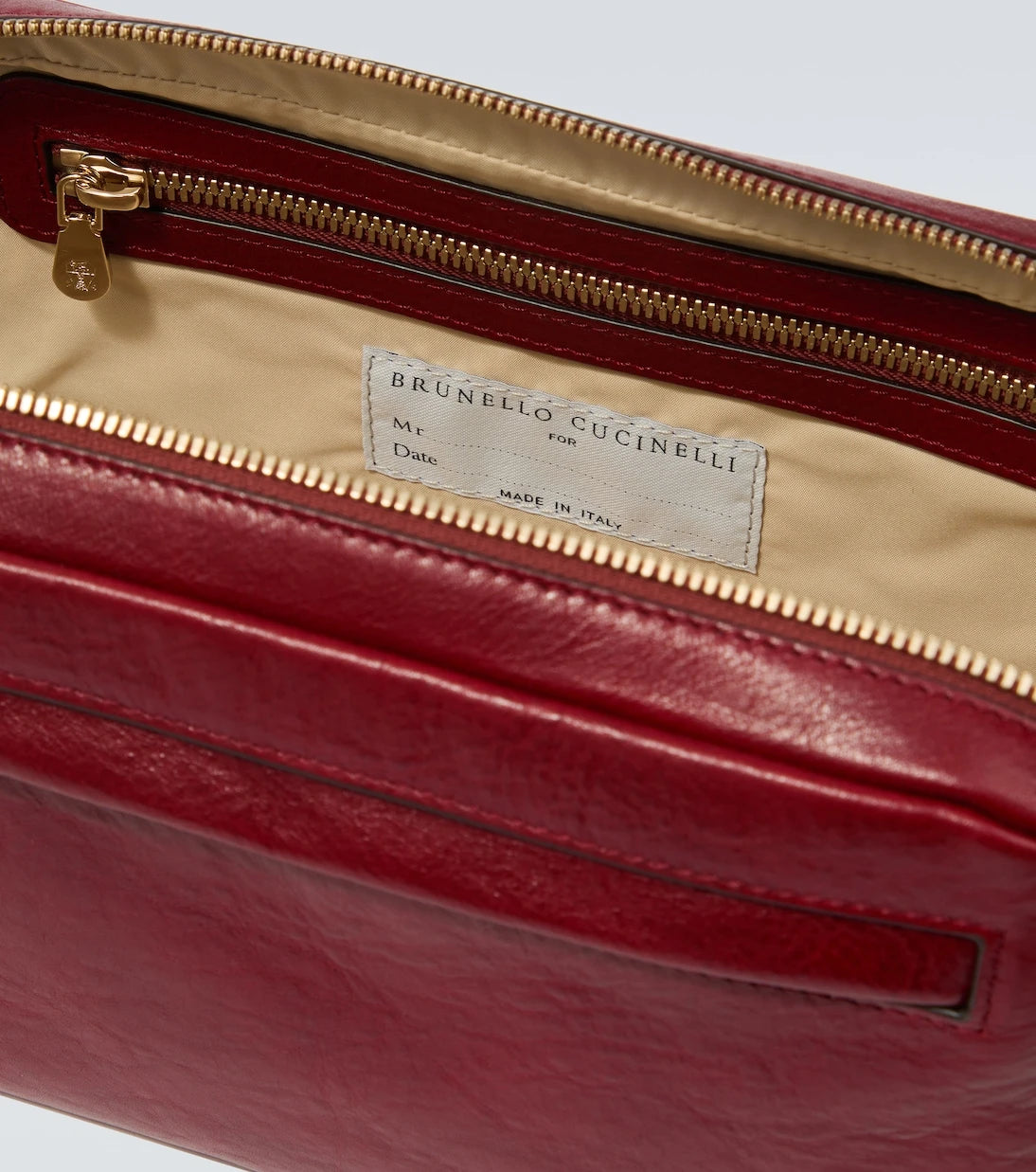 Brunello Cucinelli - Leather toiletry bag