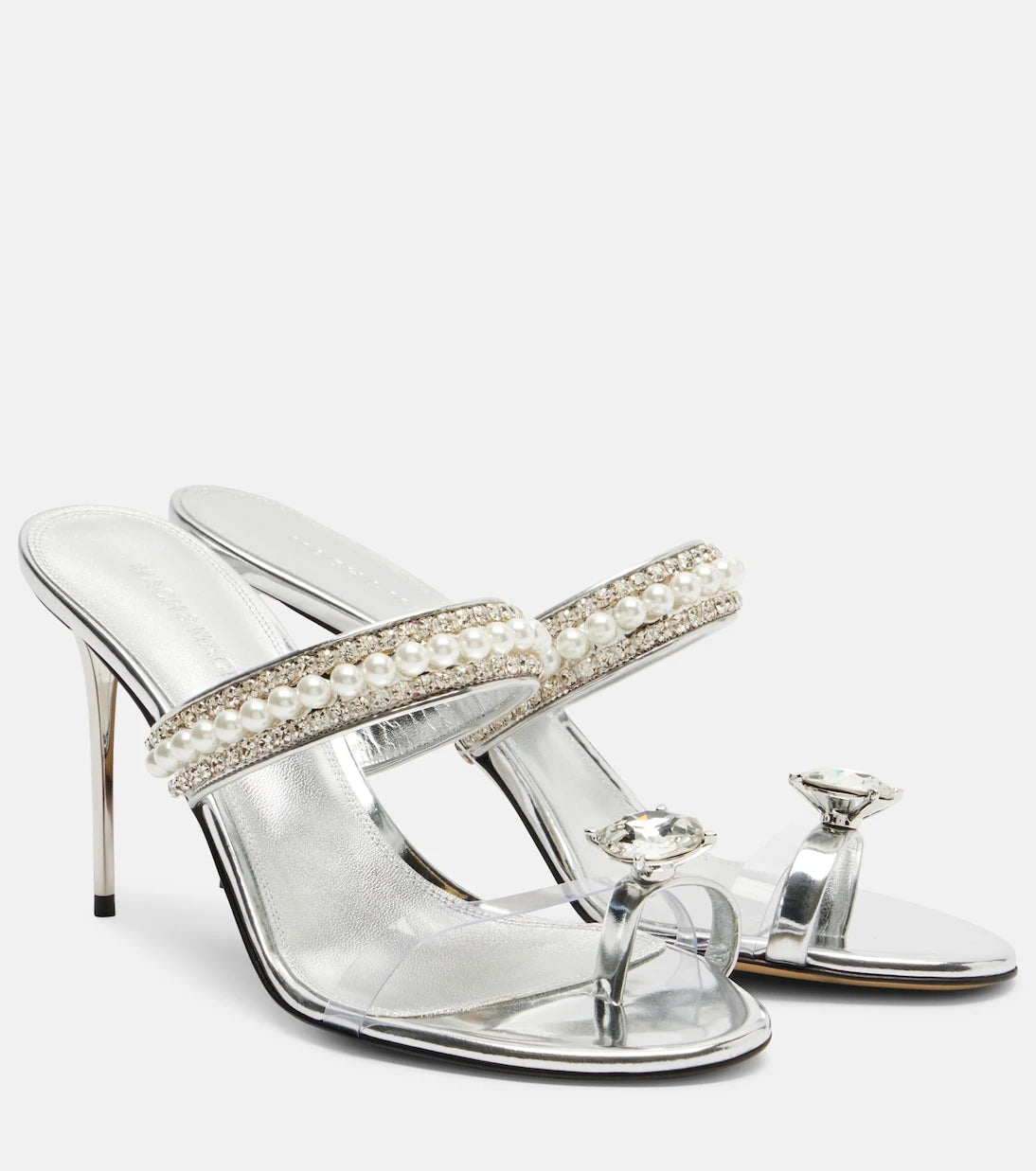 Mach & Mach - Diamond Of Elizabeth 95 leather mules