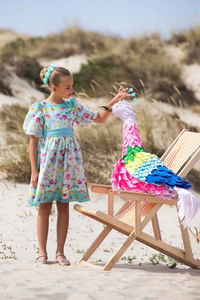 Patachou - Balloon-sleeve floral dress