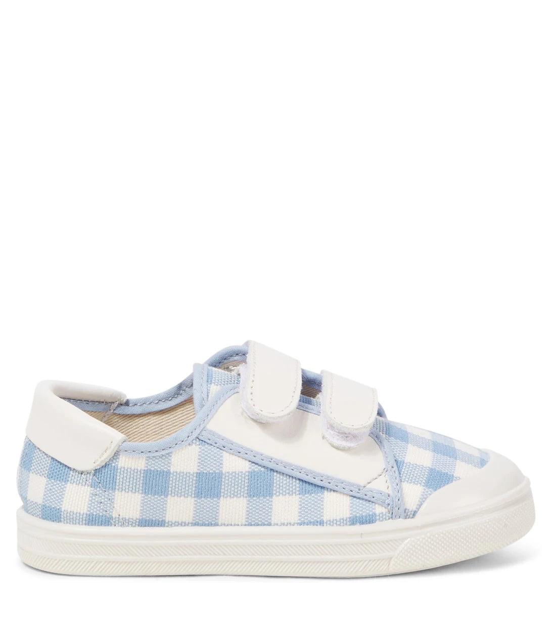 PèPè - Leather-trimmed gingham sneakers