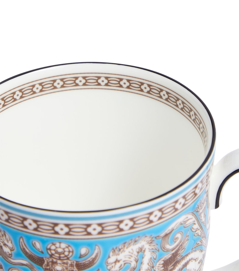 Fine Bone China Florentine Turquoise Mug