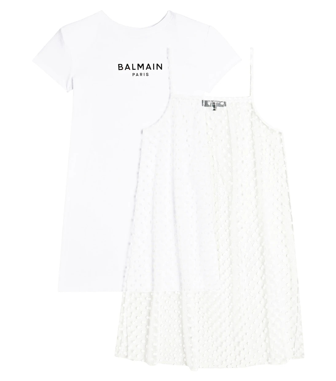 Balmain Kids - Polka-dot cotton jersey dress