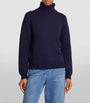 Navy Cashmere Rollneck Sweater