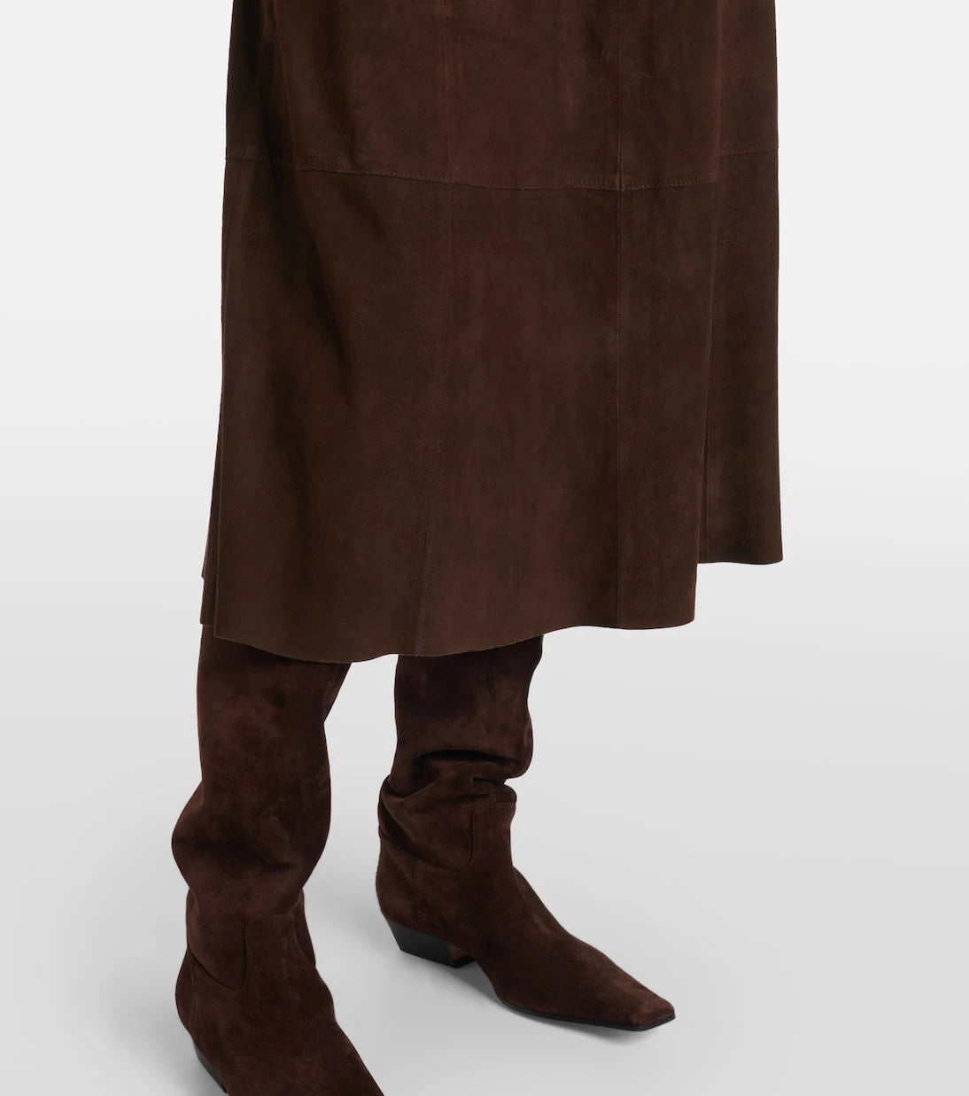 Vince - Suede midi skirt