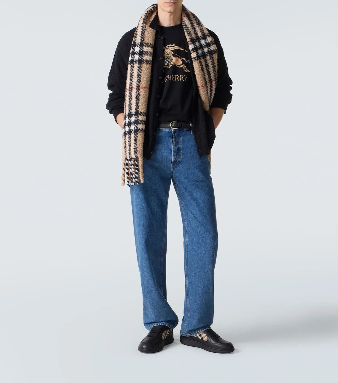 Burberry - Terrace Burberry Check leather sneakers