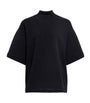 Alaïa Black Cotton-Blend Knit T-Shirt