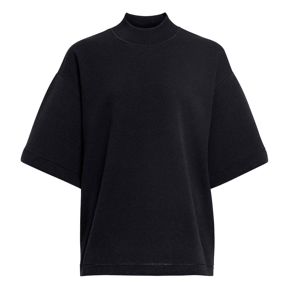 Alaïa Black Cotton-Blend Knit T-Shirt