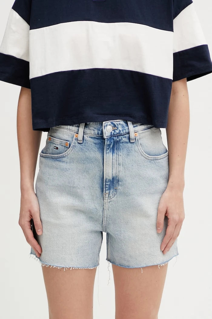 Tommy Jeans къс панталон дамски от деним
