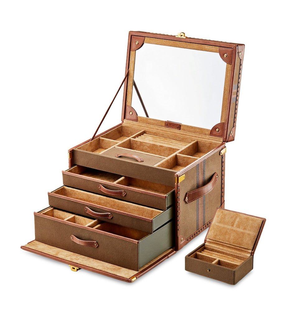 Vegan Leather Ida Trunk Jewellery Box