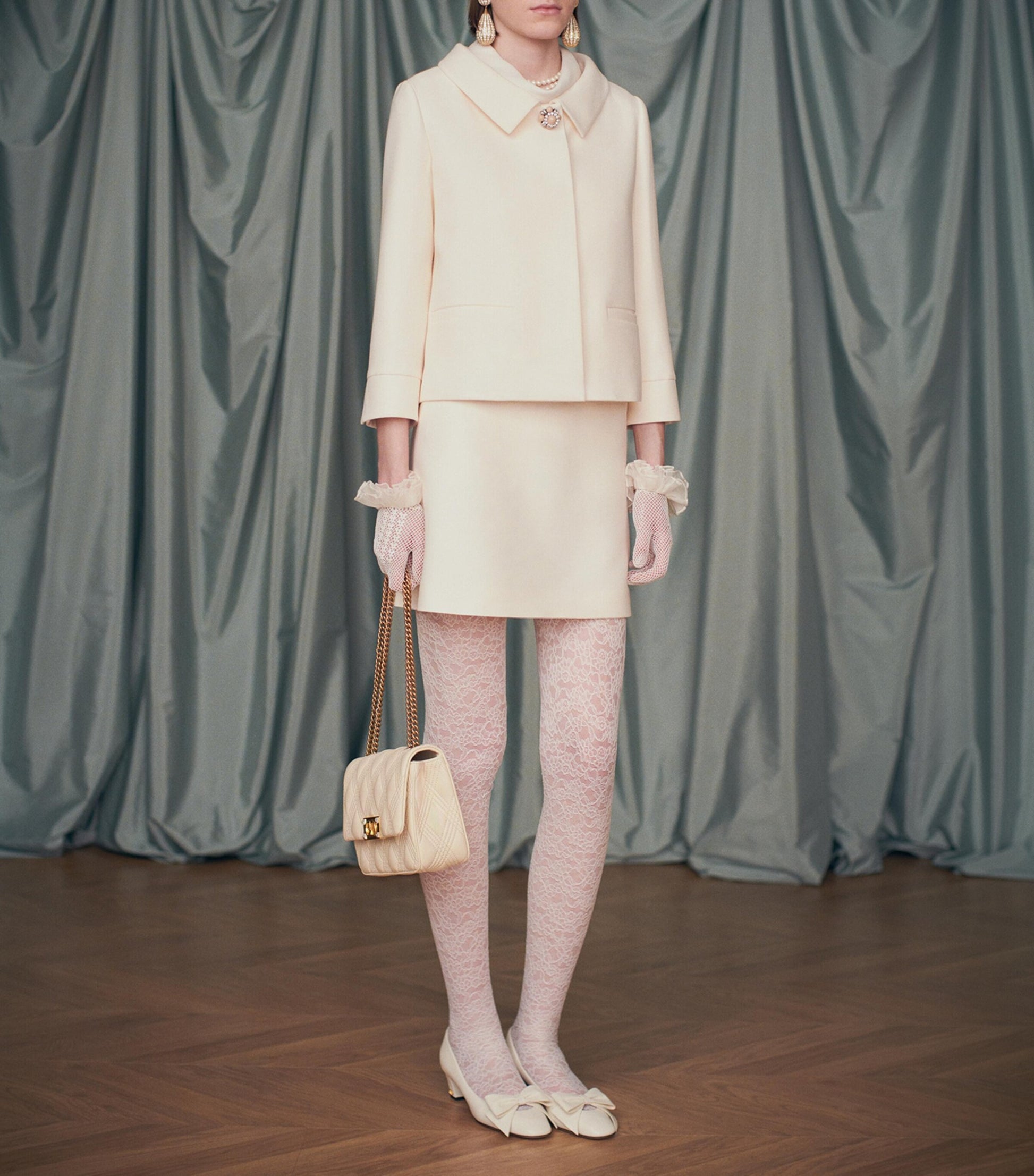 Valentino Ivory Wool-Silk Coat