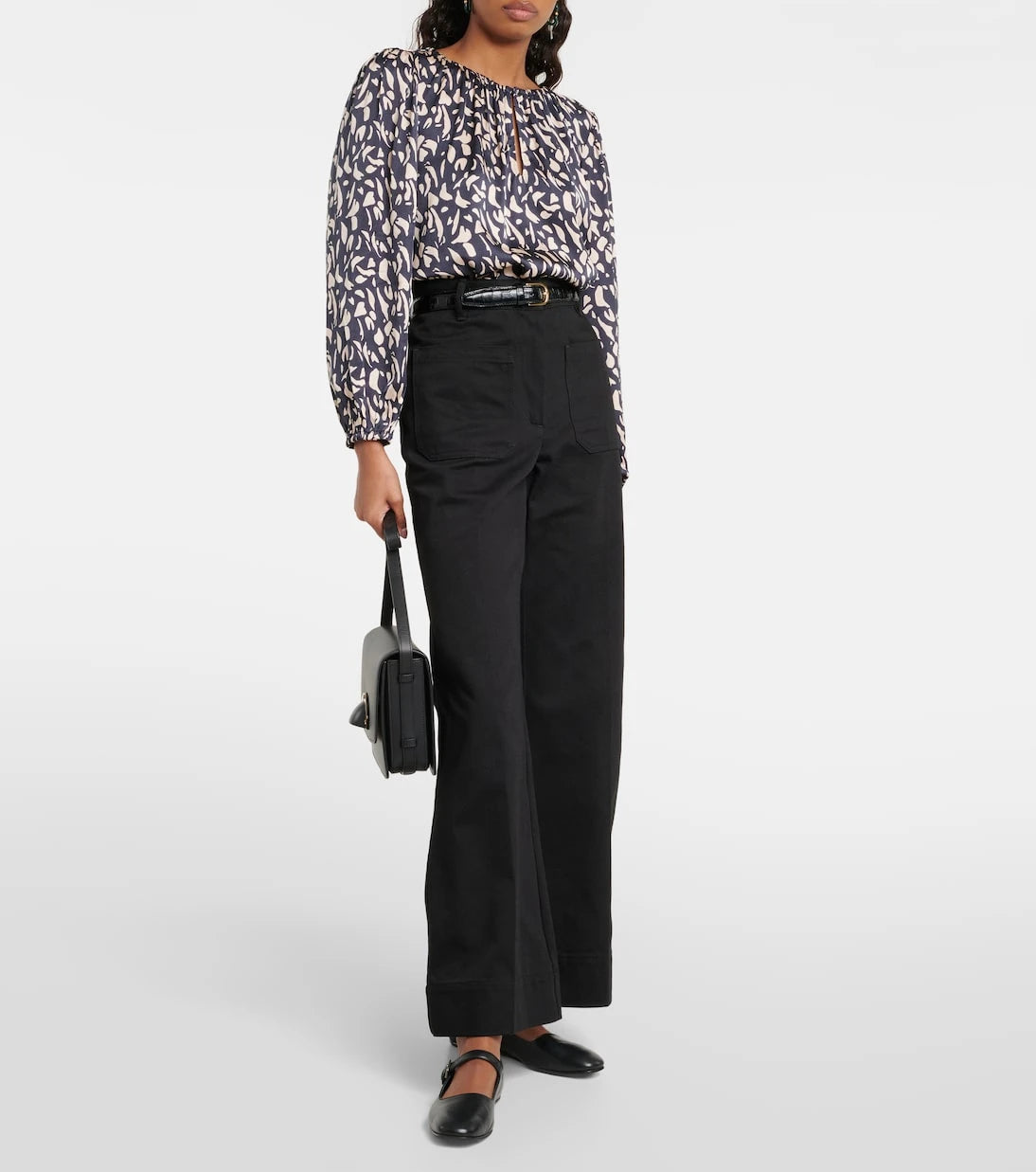 Velvet - Kade printed satin blouse