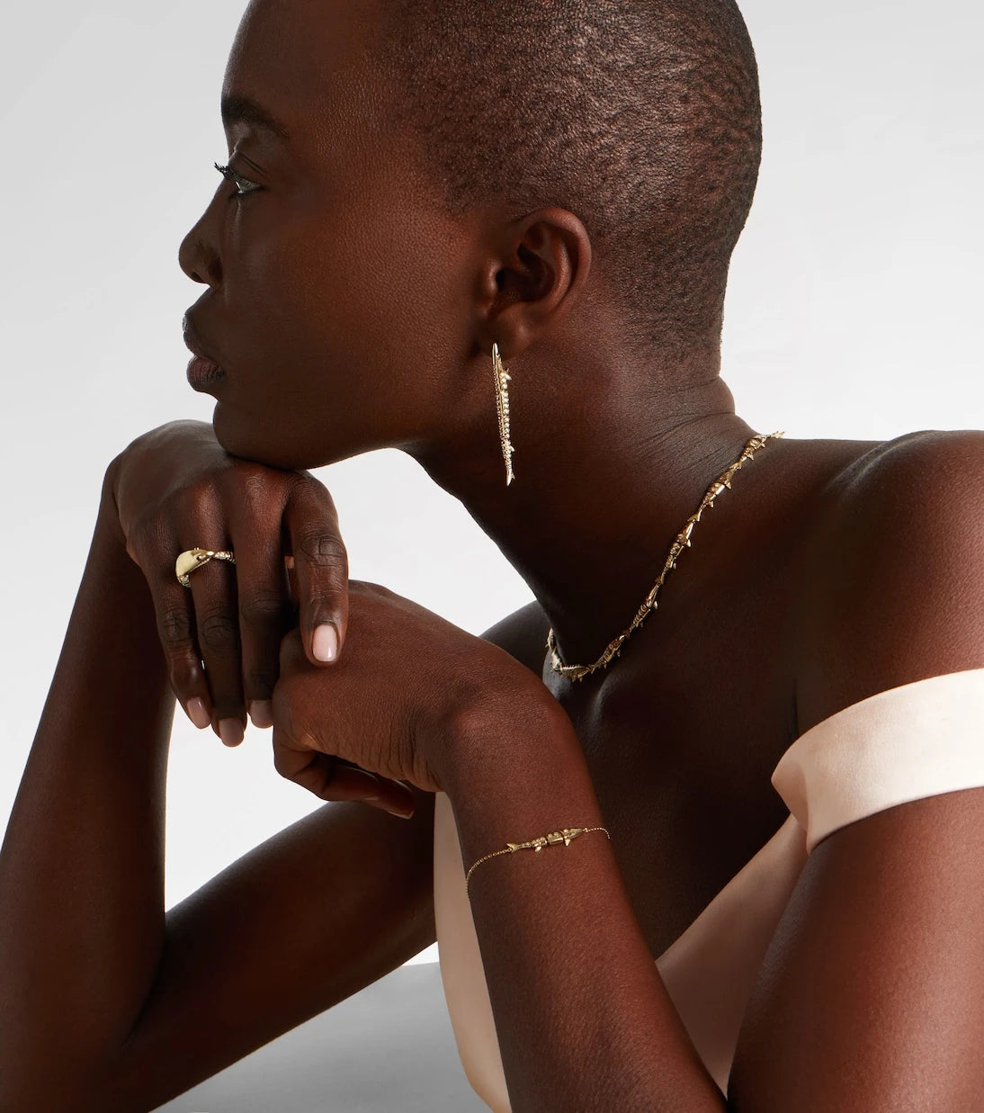 Yvonne Léon - Marlin Gm 9kt gold single earring with diamonds
