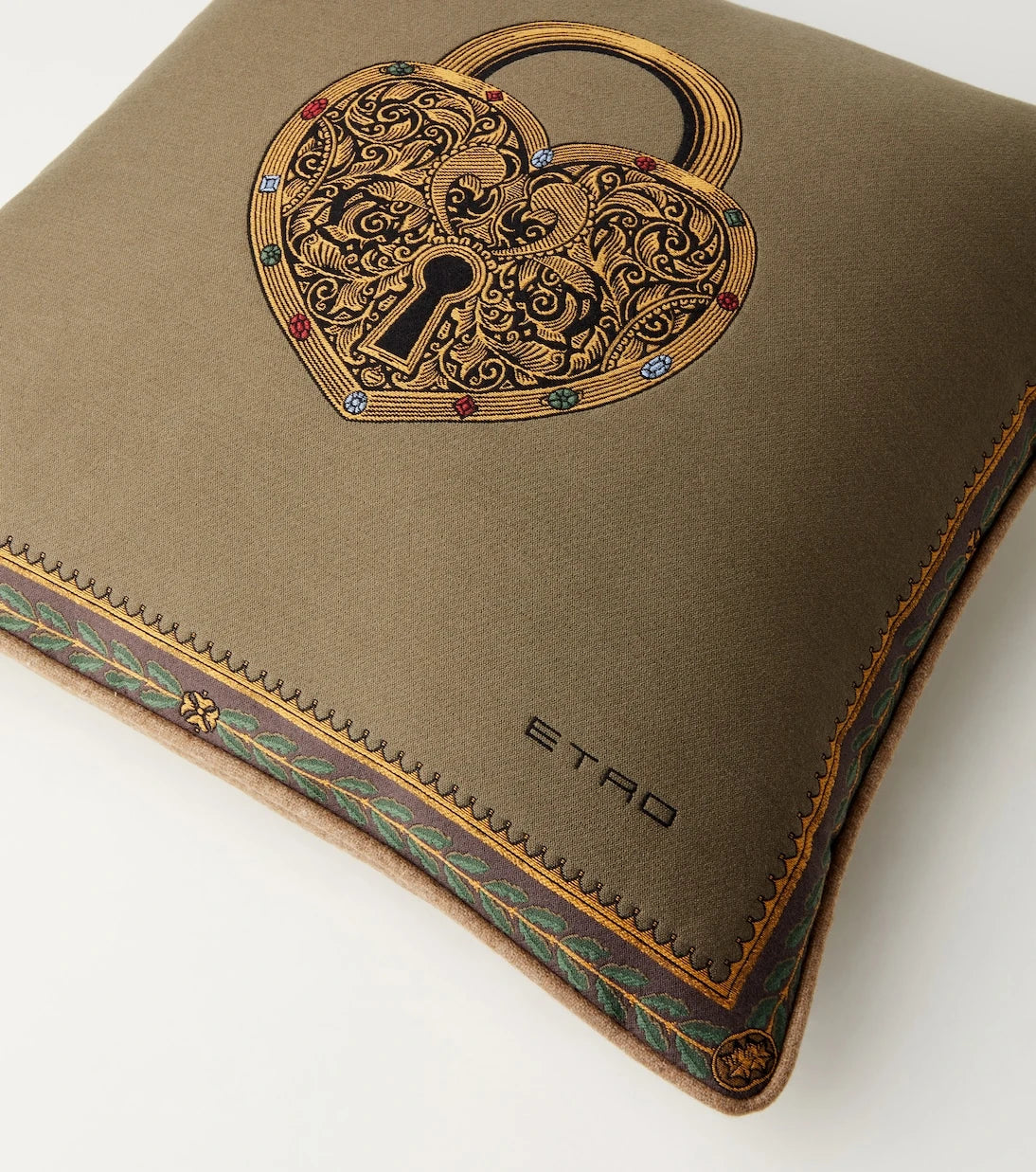 Etro - وسادة هيرالد مطرزة من مزيج القطن