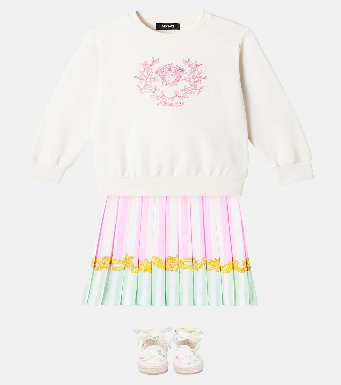 Versace Kids - Logo canvas espadrilles