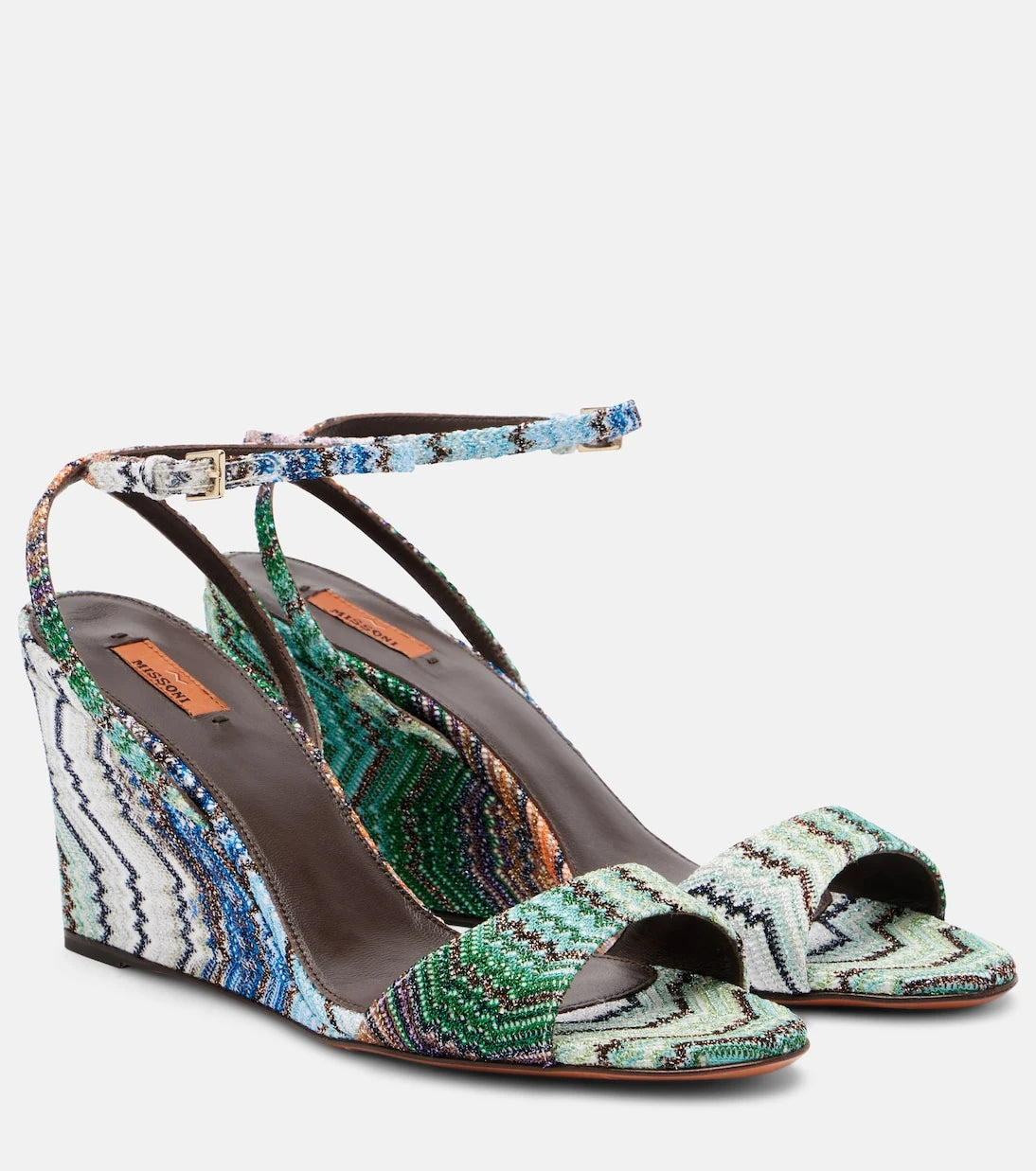 Missoni - Julia Zigzag lamé wedges