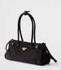 Prada Grey Medium Suede Bonnie Shoulder Bag
