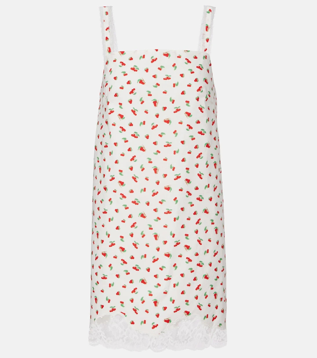 Posse - Delia lace-trimmed printed cotton minidress