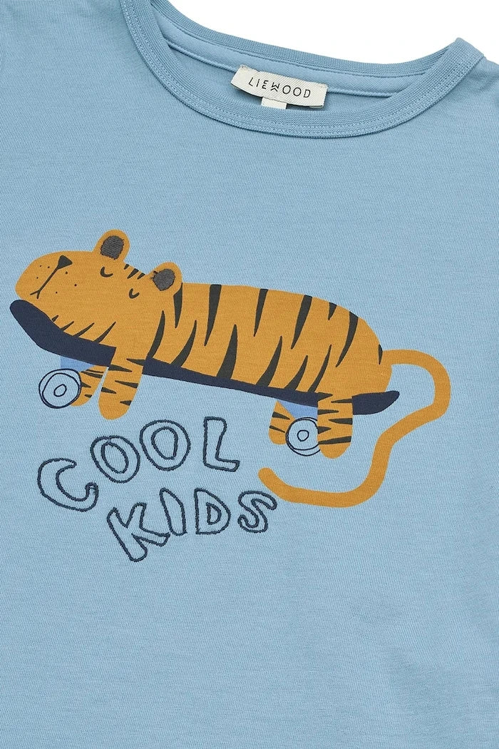 Liewood Apia Placement Shortsleeve T-shirt Çocuk Pamuklu Tişört