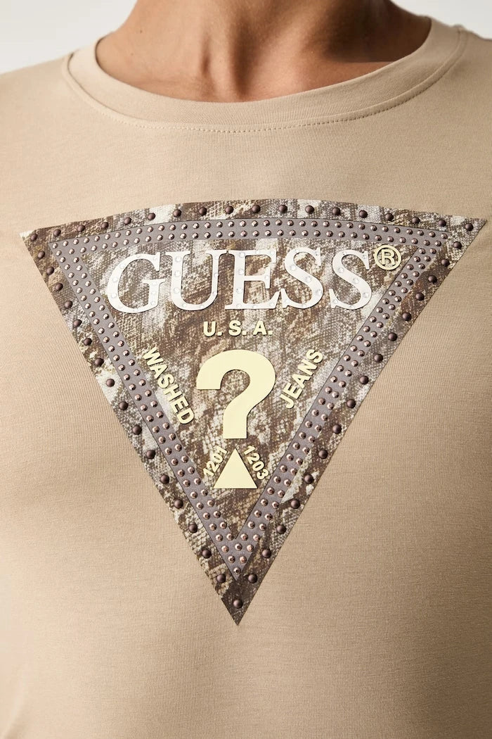 Guess pamuk ve elastan kadın tişörtü