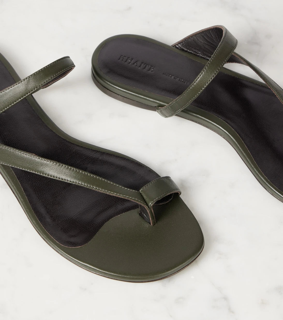 Khaite - Aimee leather slides
