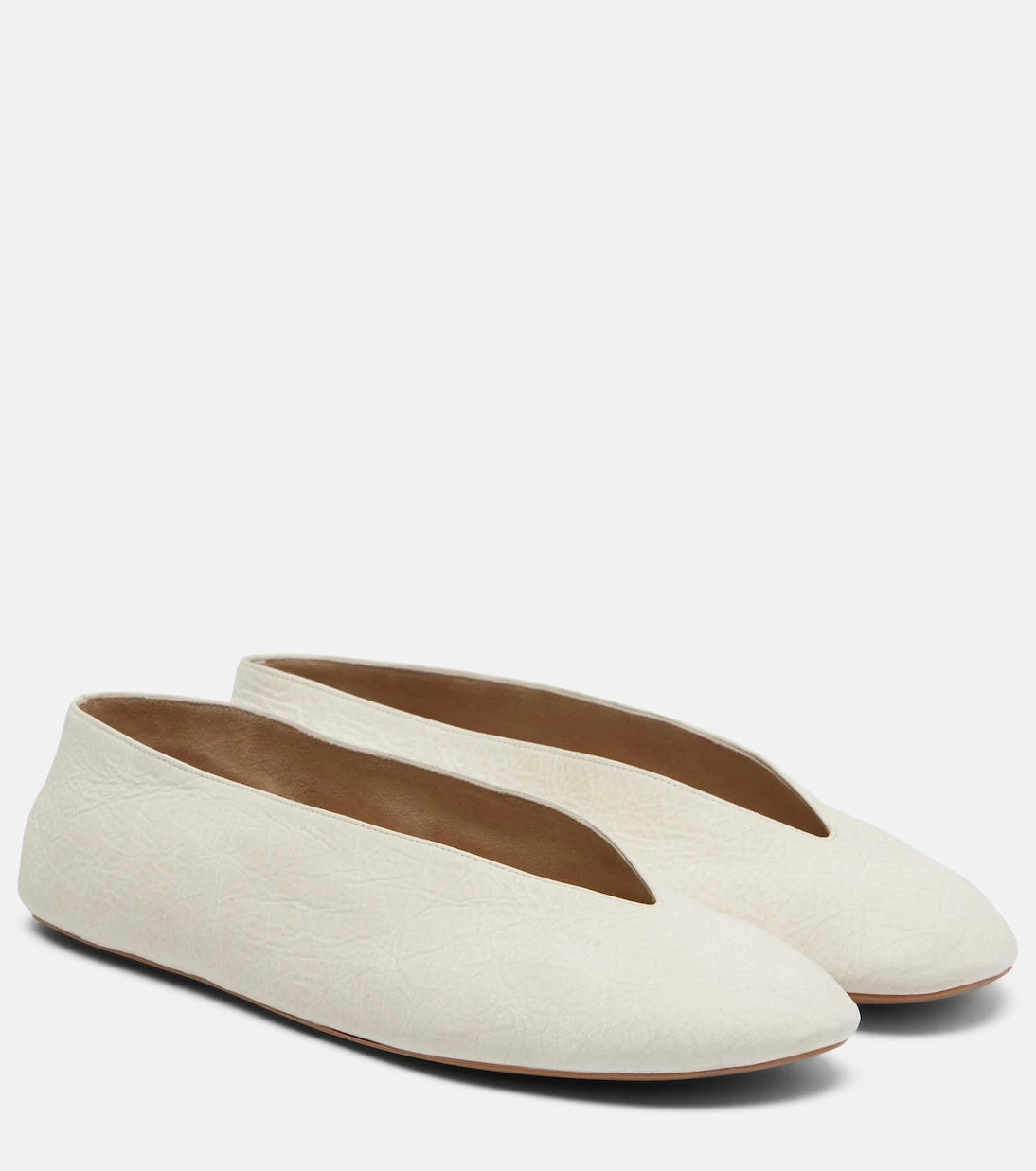 The Row - Fay leather ballet flats