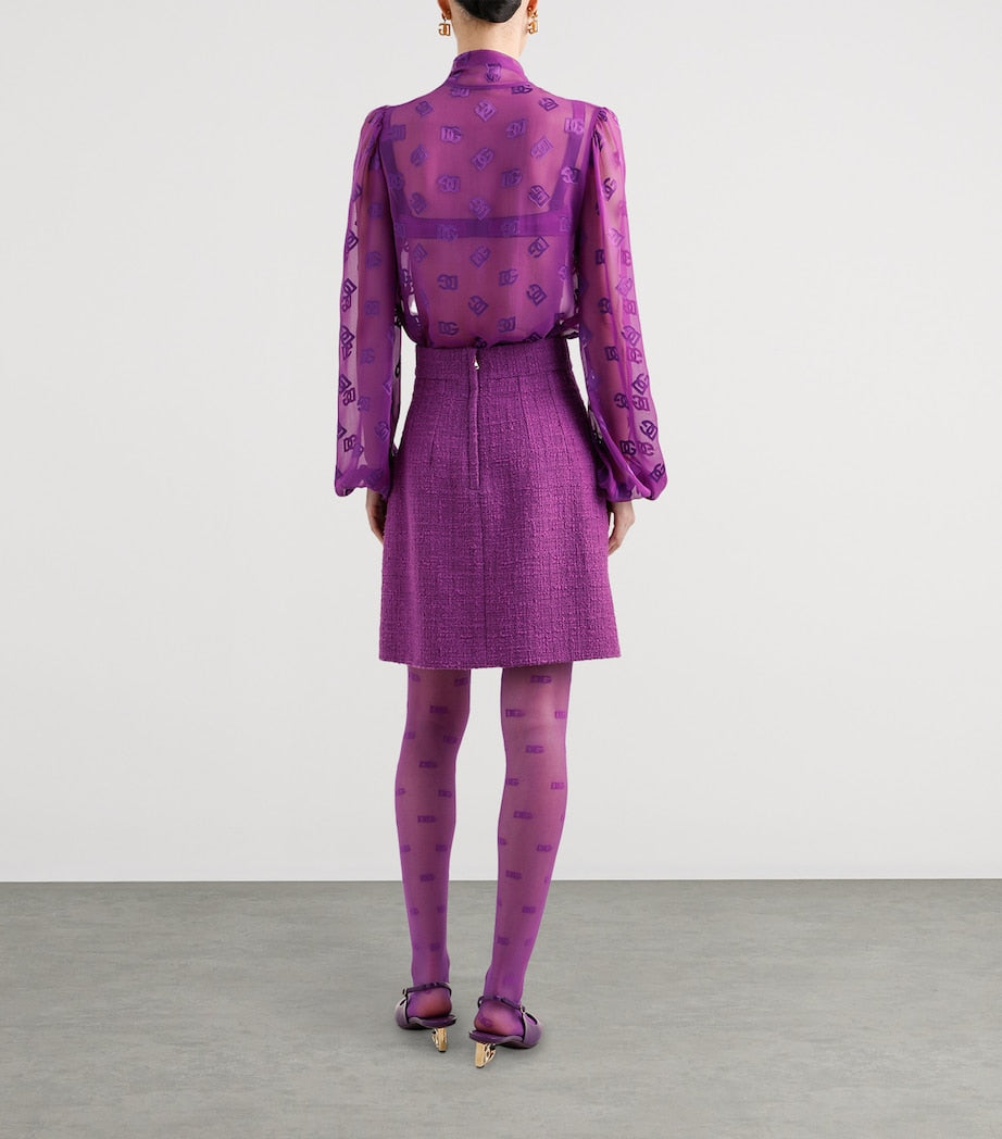 Multi Tweed Mini Skirt