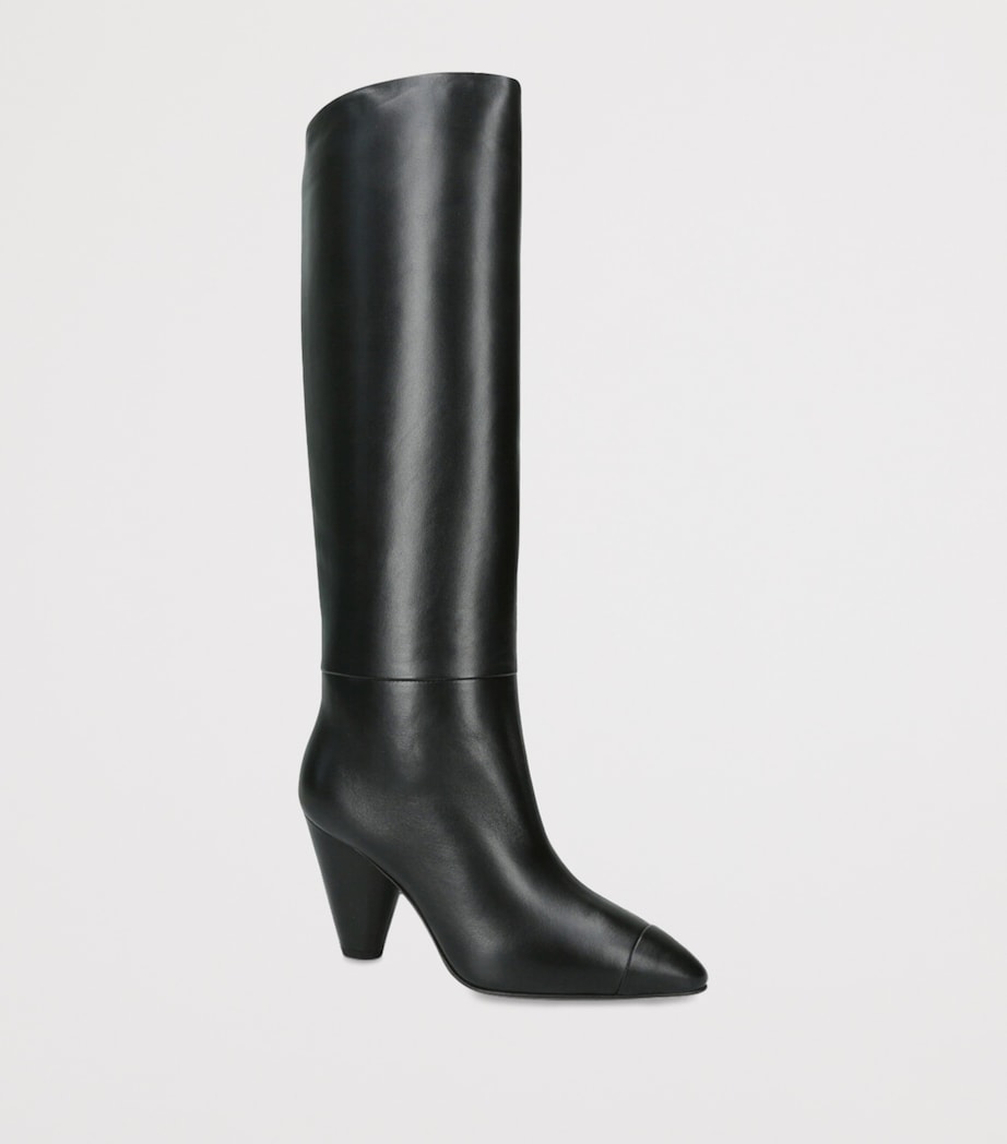 Leather Naty Knee-High Boots 85 BLACK