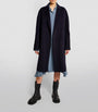 Joseph Navy Wool-Cashmere Long Cenda Coat