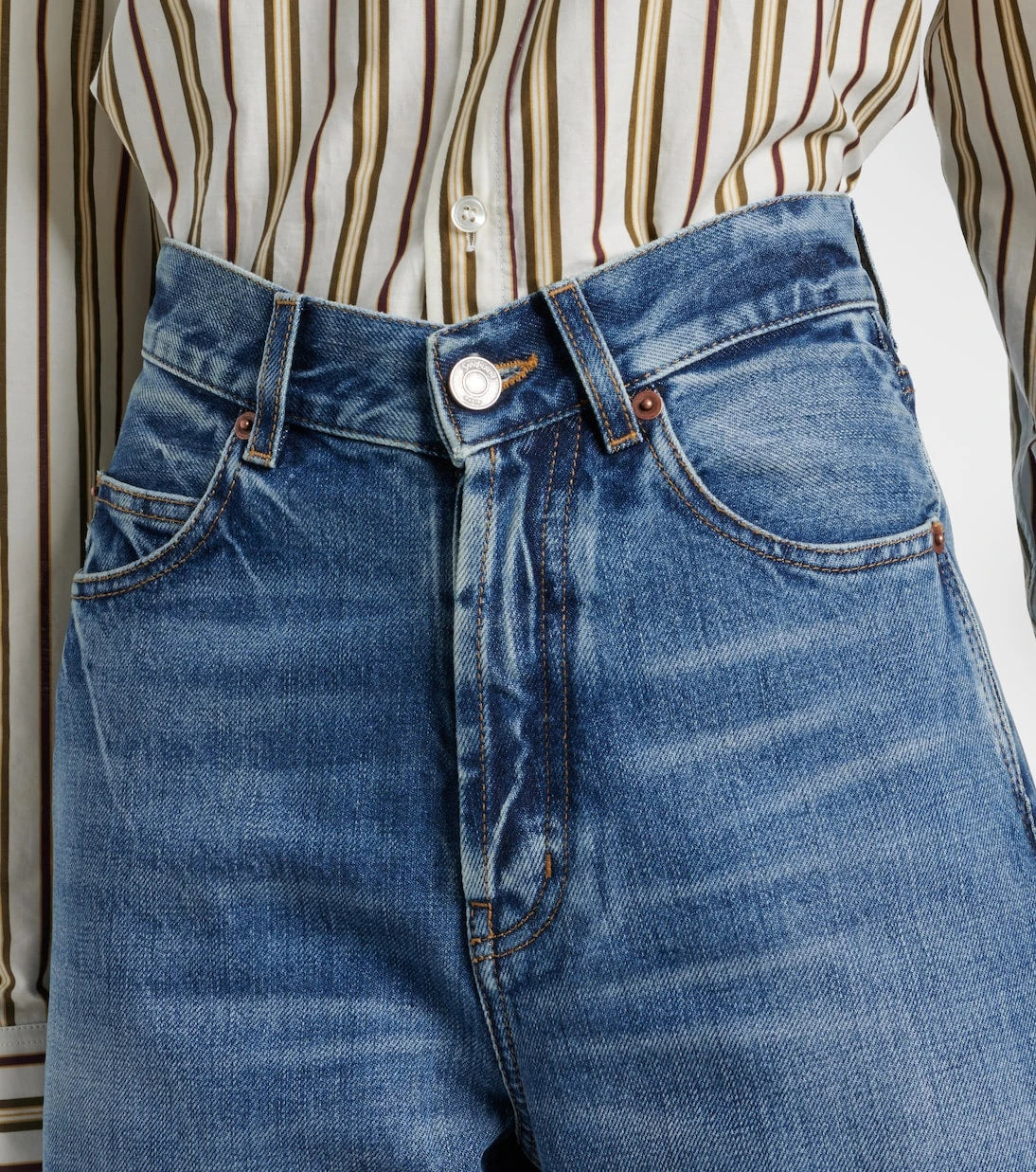 Saint Laurent - V-Waist wide-leg jeans