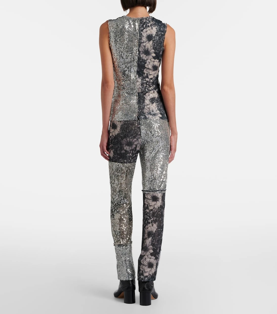 Maison Margiela - Sequined patchwork slim pants