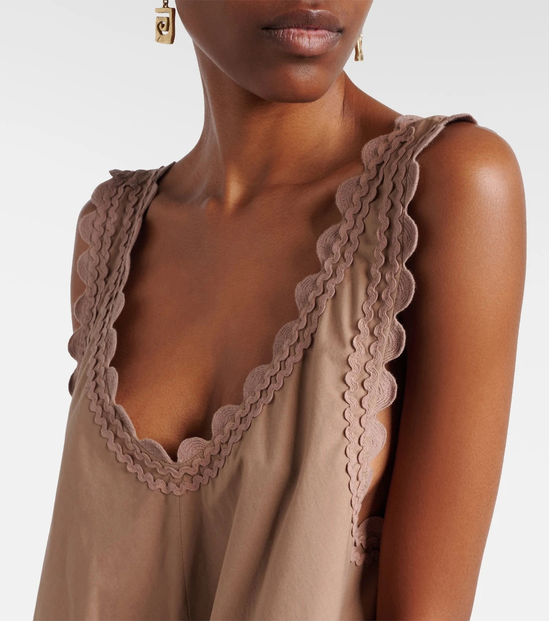 Juliet Dunn - Embroidered cotton minidress