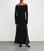Black Cashmere-Silk Sweater Maxi Dress