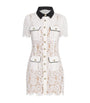 Self-Portrait Lace Contrast-Collar Mini Dress