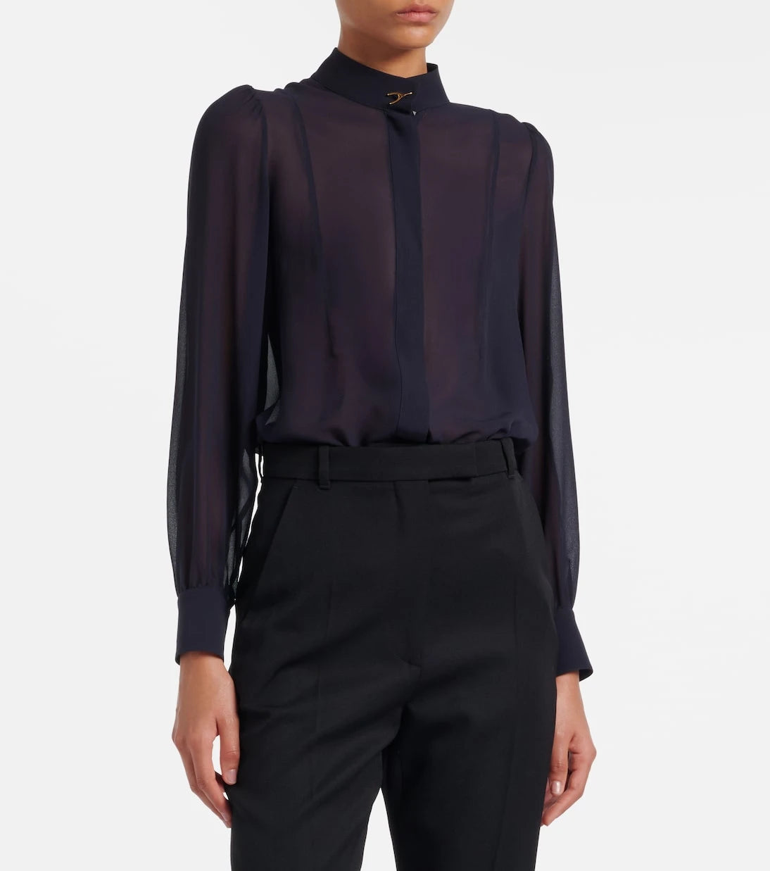 McQueen - Wishbone silk crêpe de chine shirt