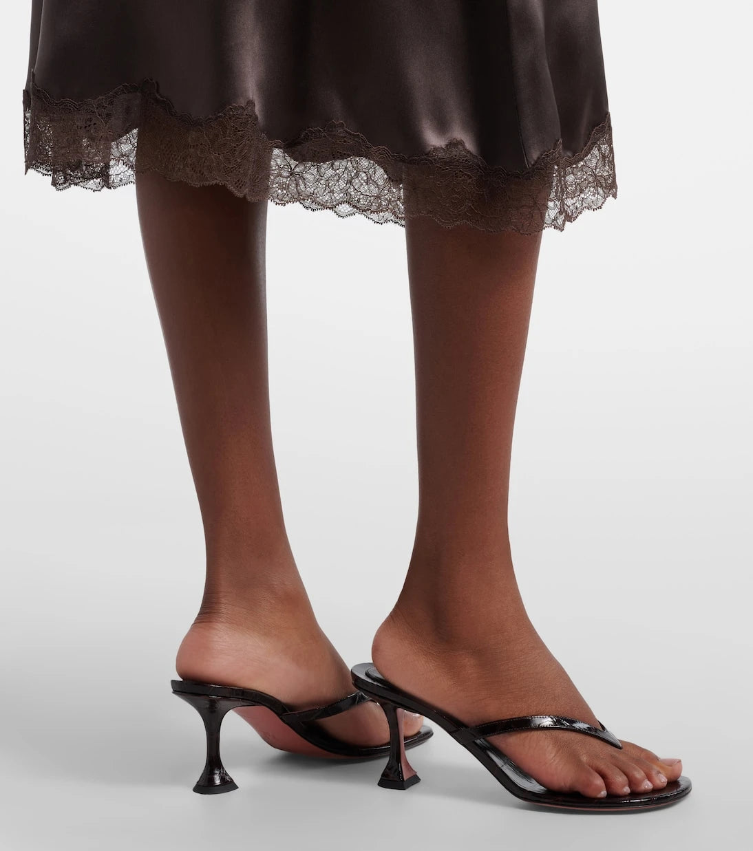 Amina Muaddi - Juliette croc-effect leather thong sandals