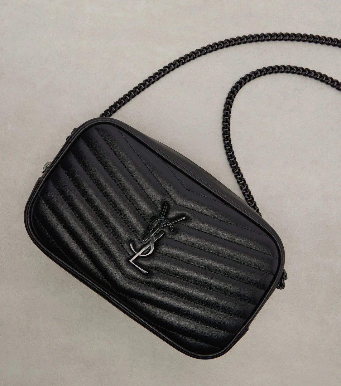 Saint Laurent - Lou Mini deri omuz çantası