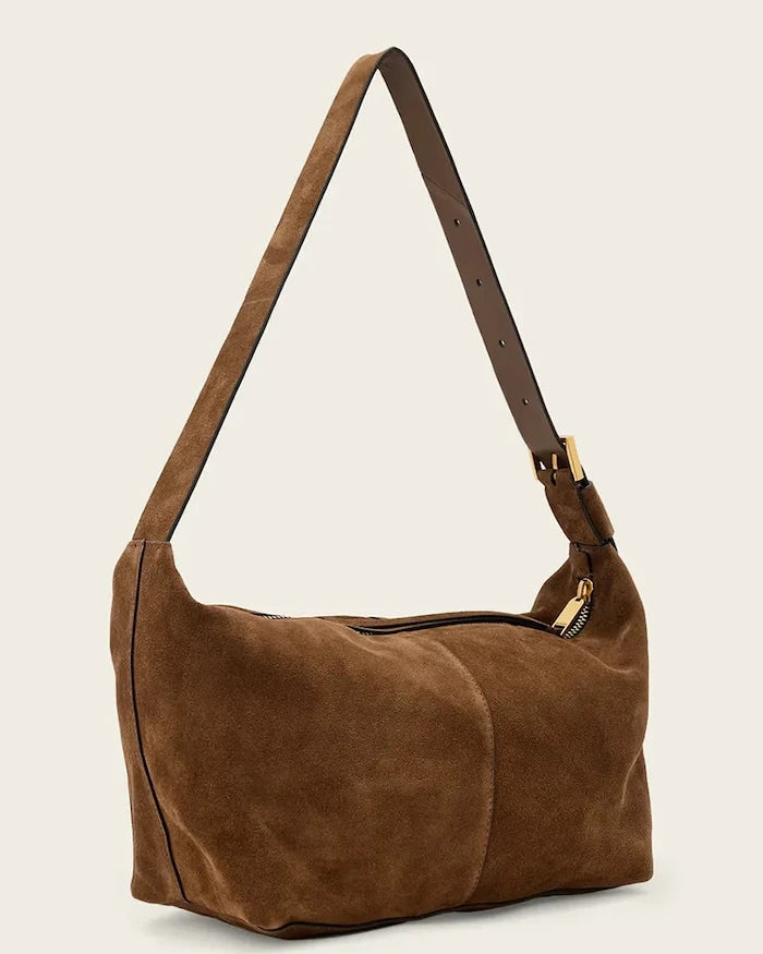 AllSaints kadın süet hobo çanta JEAN