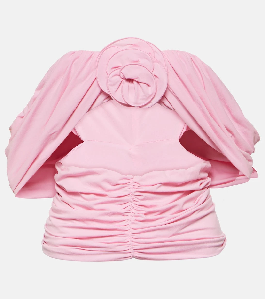 Magda Butrym - Floral-appliqué ruched off-shoulder top