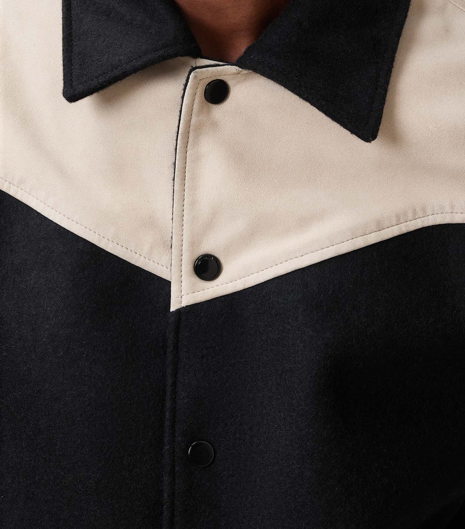 Multi Leather-Trim Endleton Bomber Jacket