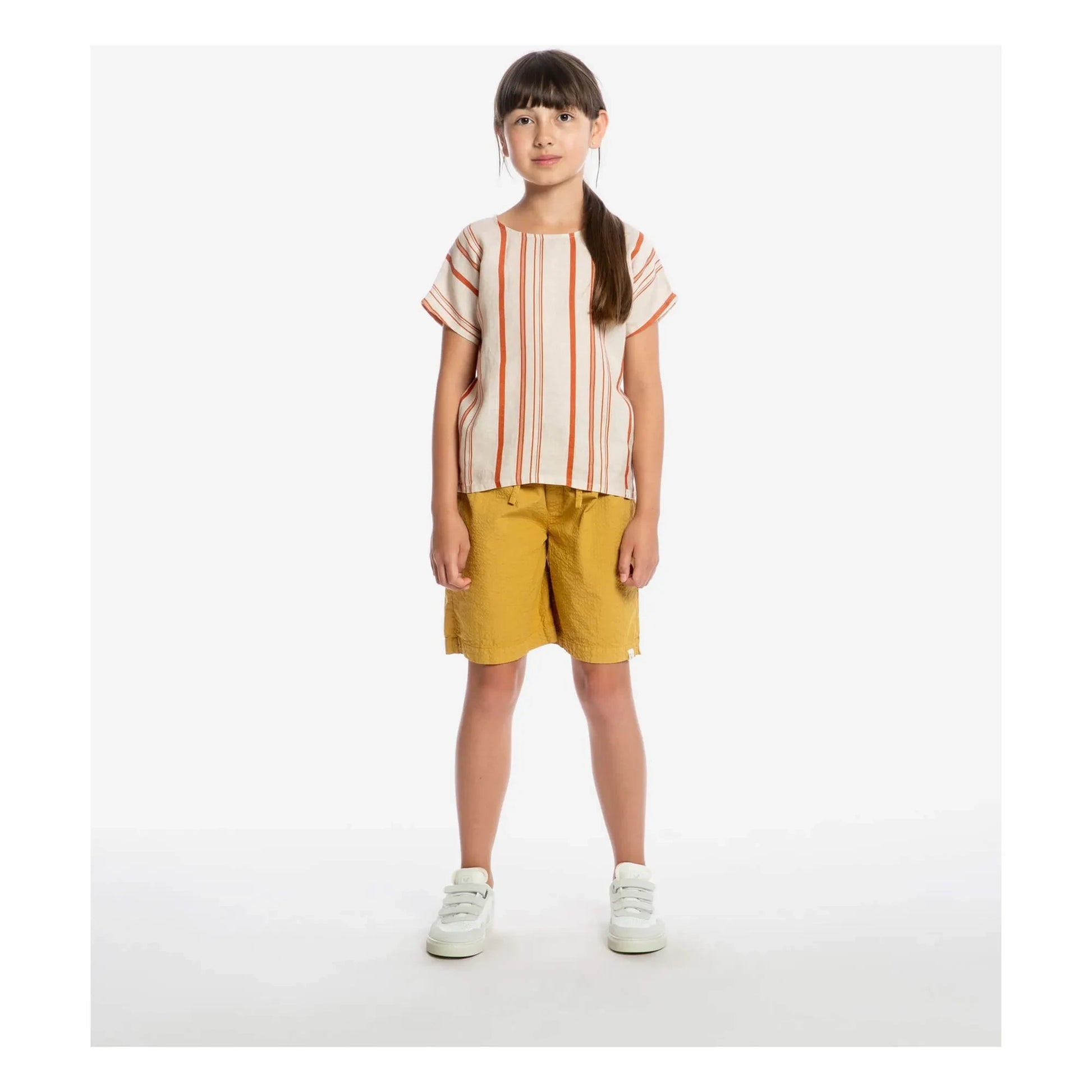 Matona - Easy Striped Linen T-shirt | Off white