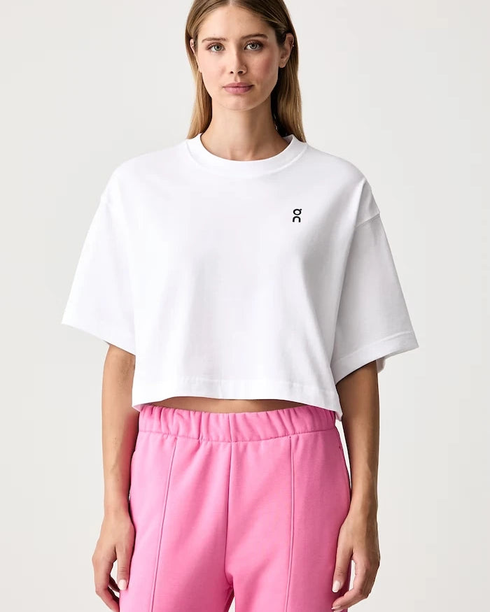 On Pamuklu Kadın Kısa Crop Top Club Boxy